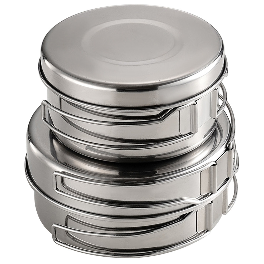 Camping Cooking Cup - 1Set Stainless Steel Camping Cookware Set