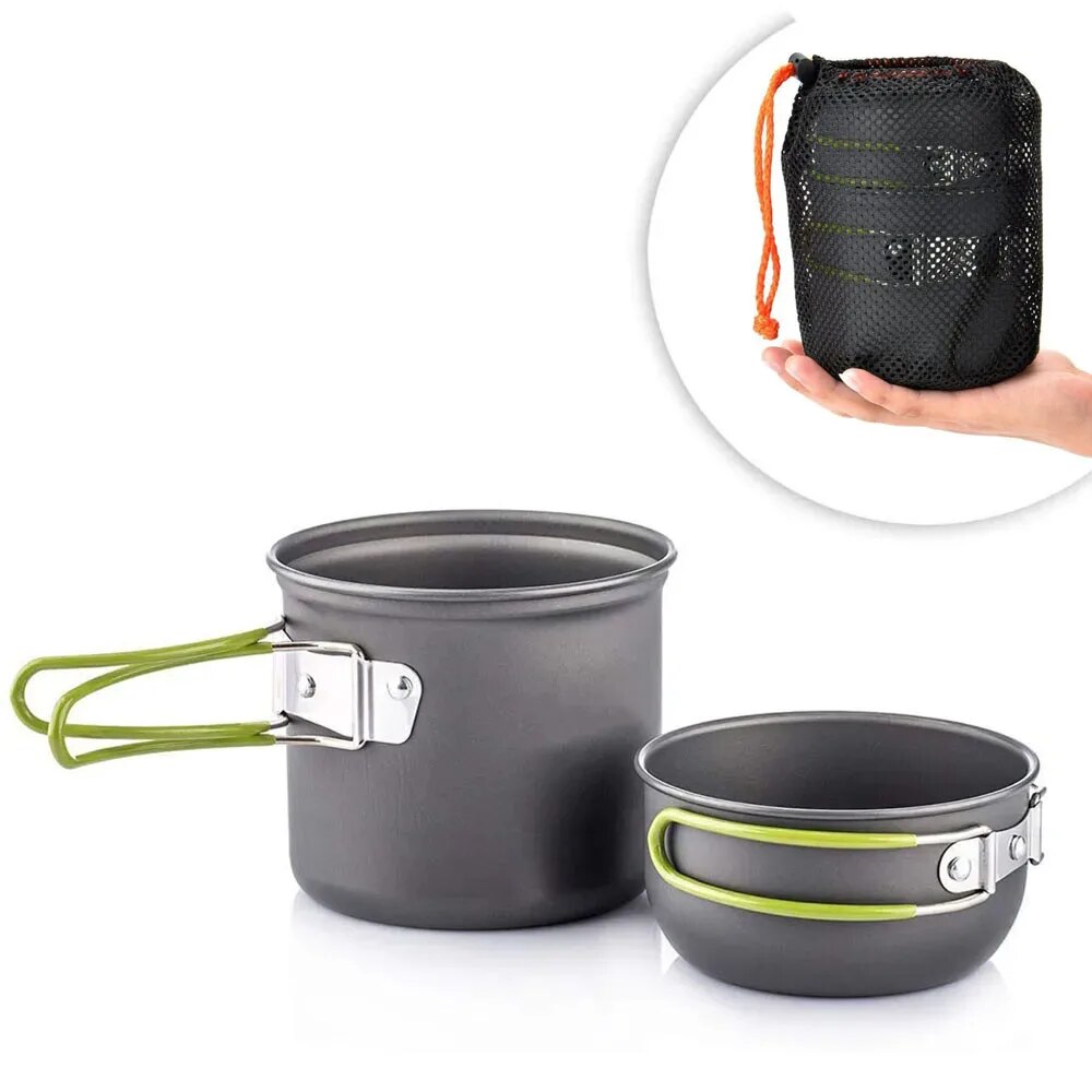 Camping Cooking Rice - Camping Cookware Mess Kit Ultralight Camping