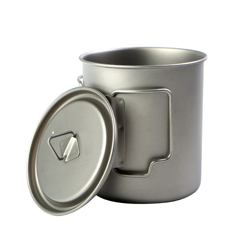 Camping Cooking Cup - Camping Titanium Cups 450ml 550ml 650ml