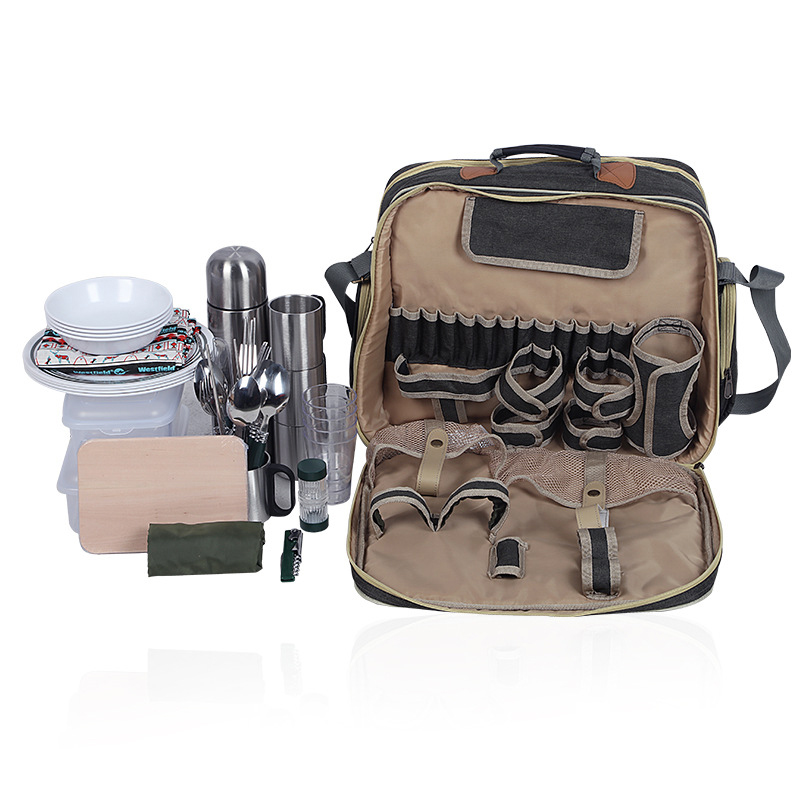 Portable Luxury Camping Picnic - Camping Cooking Set For 4 ulasan dan harga
