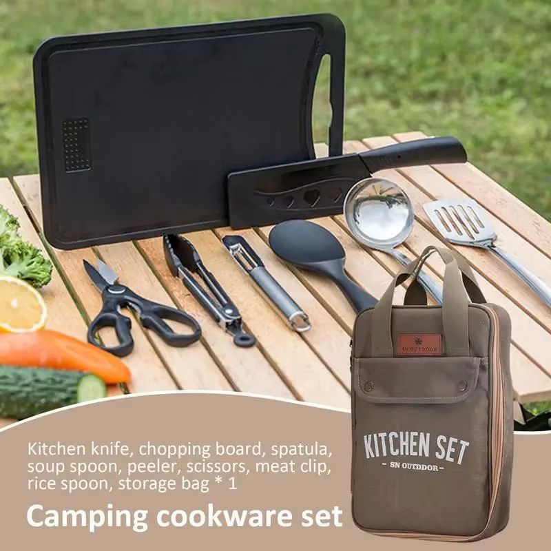 8pcs Camping Kitchen Cookware  - Camping Cooking Cylinder ulasan dan harga