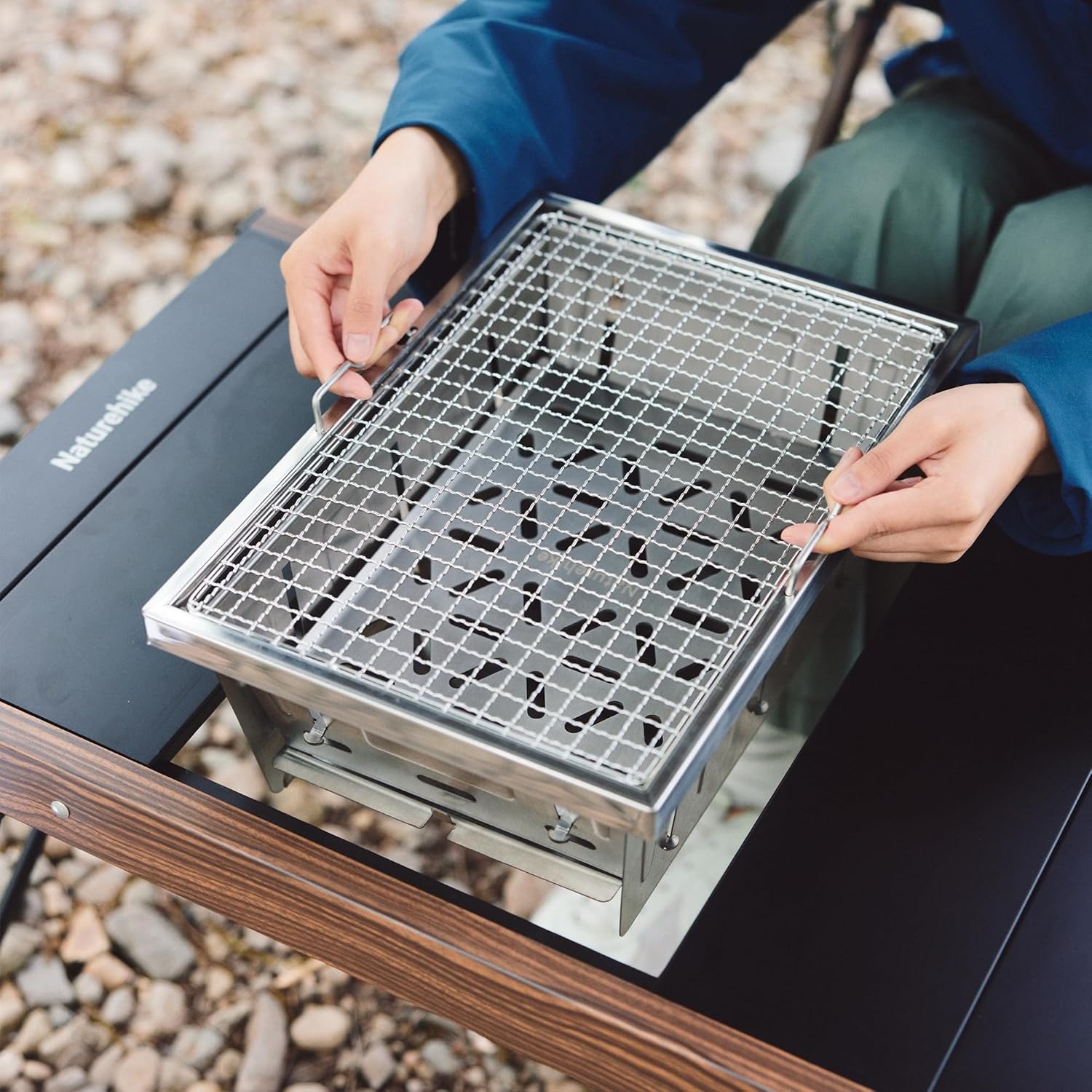 Naturehike Camping Charcoal Gr - Camping Cooking Rack ulasan dan harga