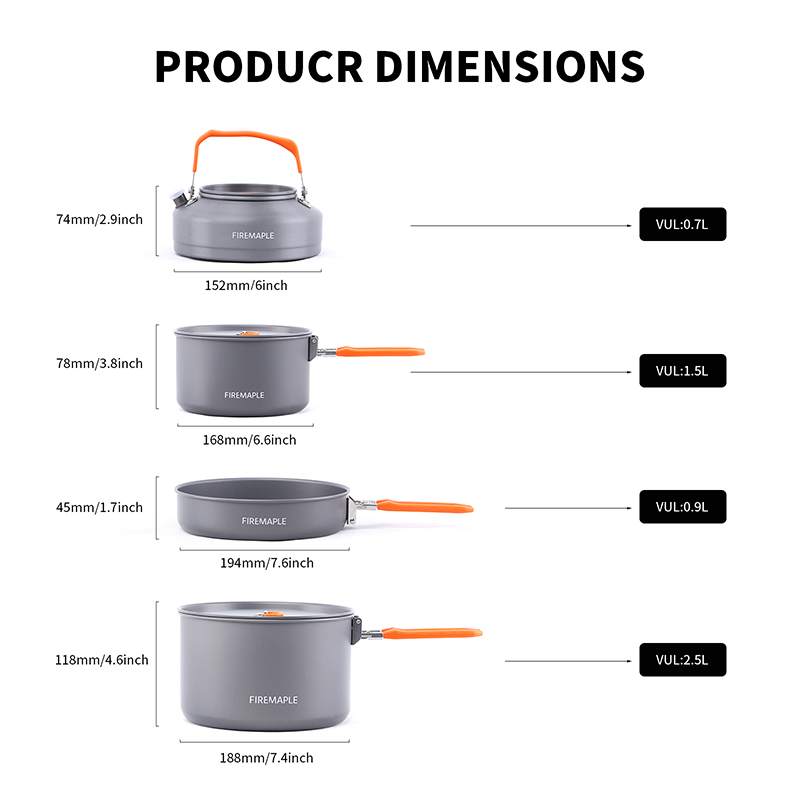 Fire Maple 4-5 Person Cookware - Camping Cooking Set For 4 ulasan dan harga