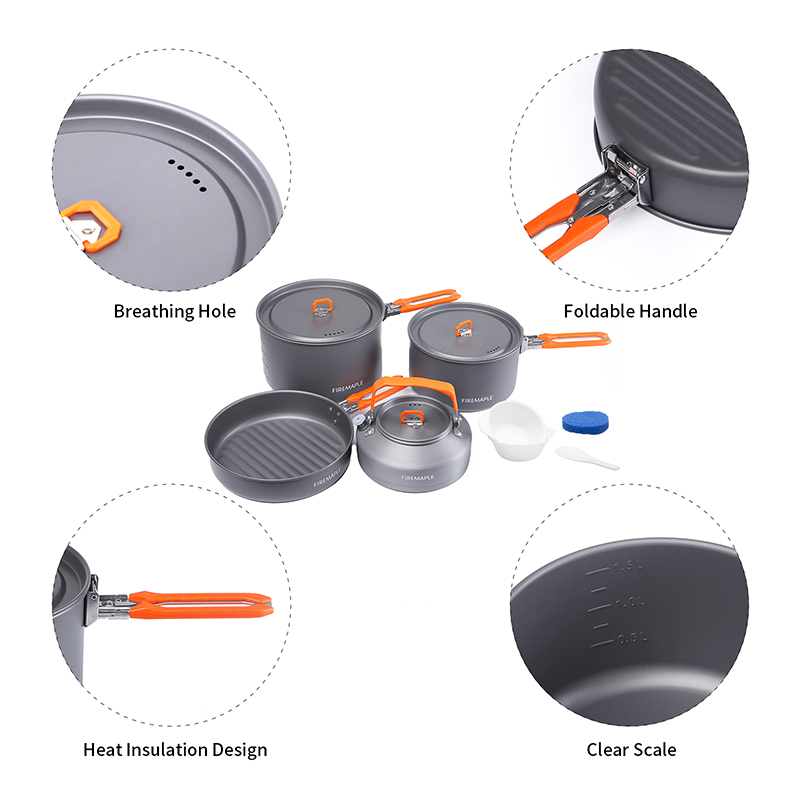 Fire Maple 4-5 Person Cookware - Camping Cooking Set For 4 ulasan dan harga
