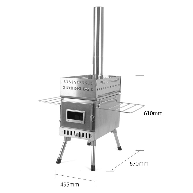 Stainless Steel Folding Wood B - Camping Cooking Fire Stove ulasan dan harga