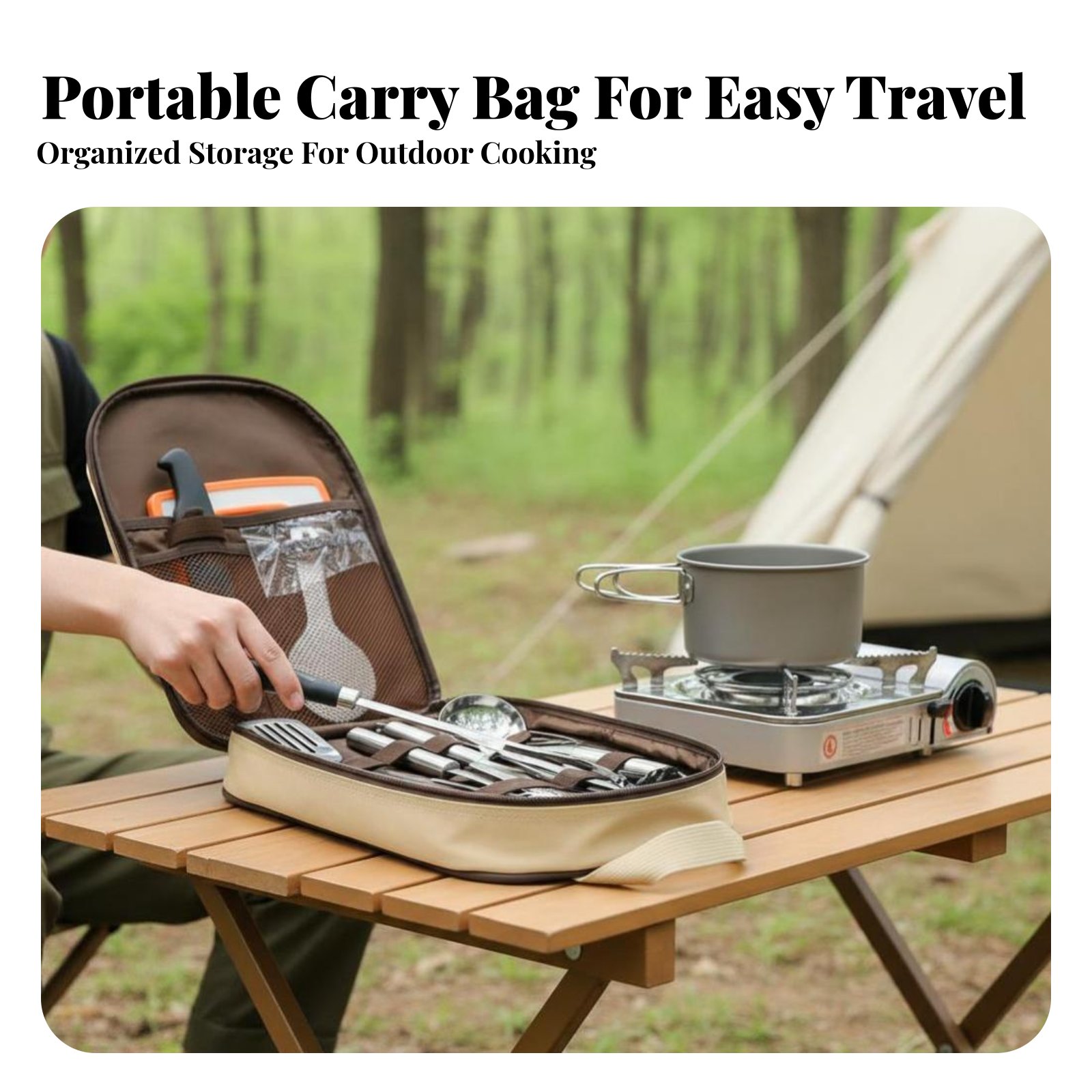 Outdoor Portable Cooking Utens - Camping Cooking Dining Set ulasan dan harga
