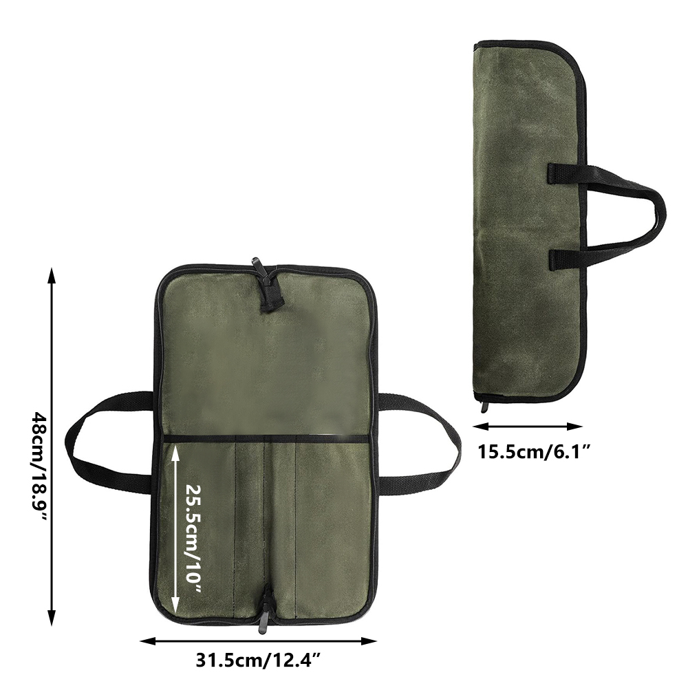 Waxed Canvas Knife Roll Bag Mu - Camping Cooking Rack ulasan dan harga