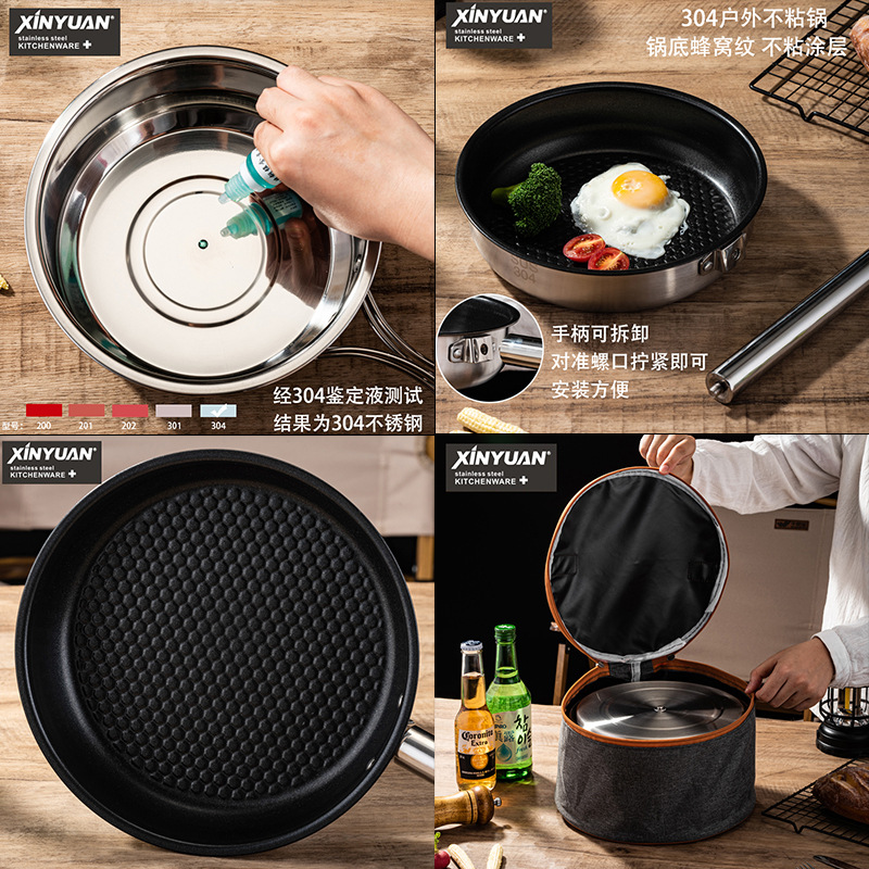 Portable Camping Picnic Cookwa - Camping Cooking Set For 4 ulasan dan harga