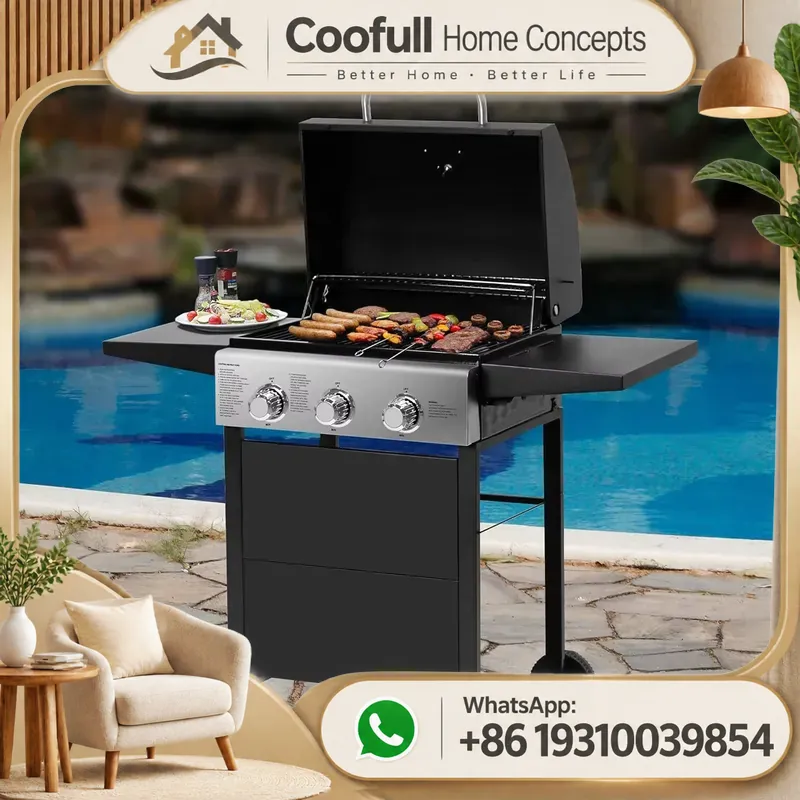 Propane Gas Grill With Side Bu - Camping Cooking Table Foldable ulasan dan harga