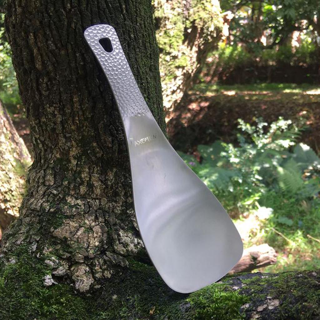Portable Titanium Rice Spoon S - Camping Cooking Rice ulasan dan harga