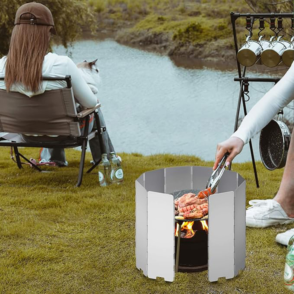 Lightweight Folding Camping St - Camping Cooking Windshield ulasan dan harga