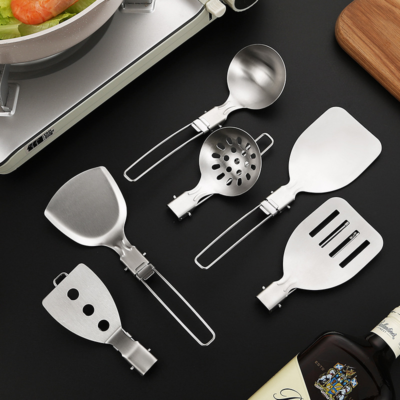 4PCS Outdoor Folding Kitchenwa - Camping Cooking Set For 4 ulasan dan harga