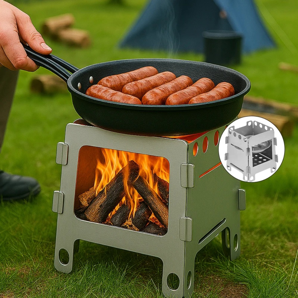 Camping Furnace Wood Stove Alc - Camping Cooking Windshield ulasan dan harga