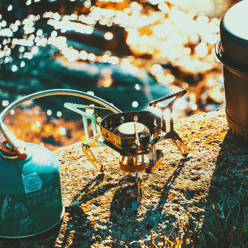 Split-type portable windproof  - Camping Cooking Gas Canister ulasan dan harga