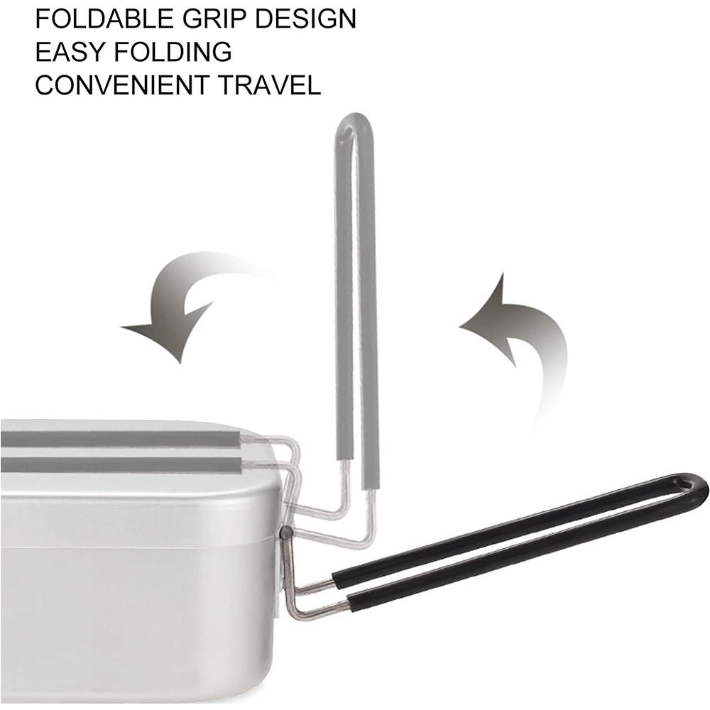 800ML Aluminum Lunch Boxes Out - Camping Cooking Rack ulasan dan harga