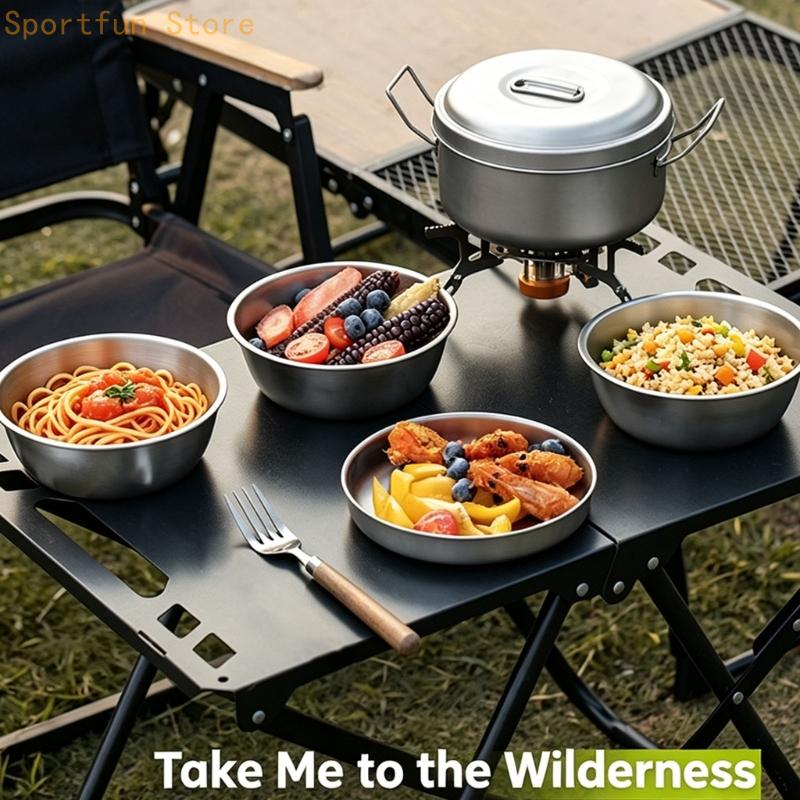 Trail Meal Cookware with Metal - Camping Cooking Dining Set ulasan dan harga