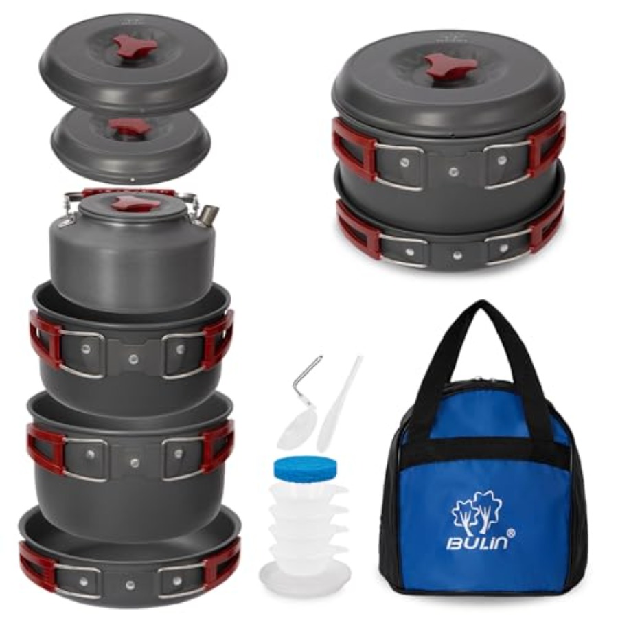 24//11/8/4 Camping Cookware Me - Camping Cooking Set For 4 ulasan dan harga