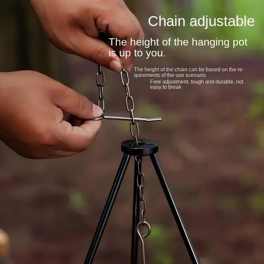 Outdoor Large Bonfire Tripod P - Camping Cooking Rack ulasan dan harga
