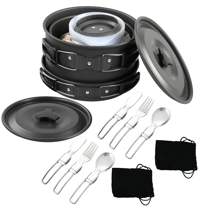 Portable Camping Cookware Set  - Camping Cooking Set For 4 ulasan dan harga
