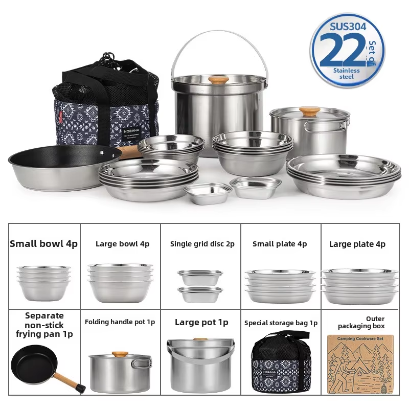 NOBANA Newest Outdoor Stainles - Camping Cooking Cylinder ulasan dan harga