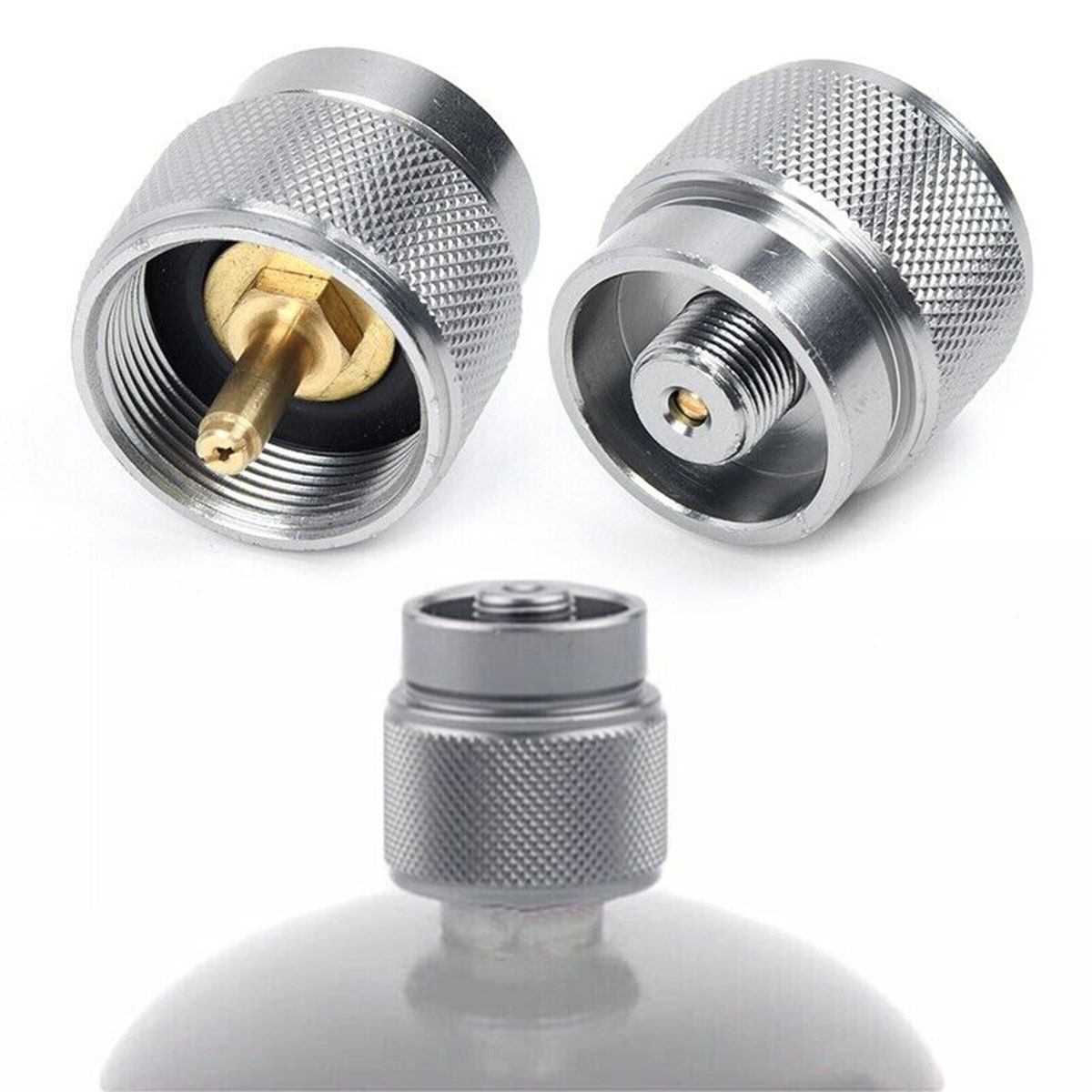 1/2Pc Gas Stove Refill Adapter - Camping Cooking Gas Canister ulasan dan harga