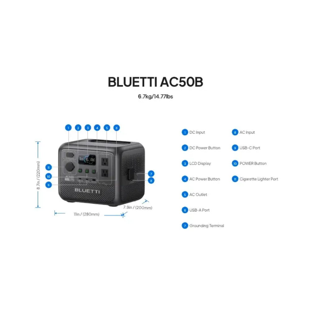 BLUETTI AC50B Portable Power S - Camping Cooking Electric ulasan dan harga
