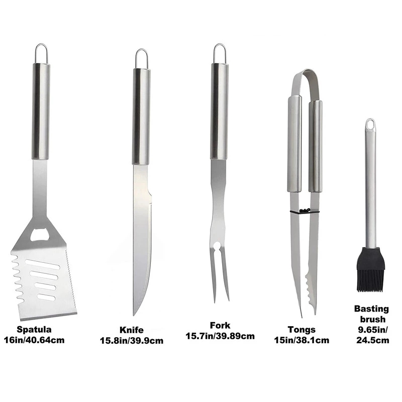 BBQ Tools Set Barbecue Grillin - Camping Cooking Set For 4 ulasan dan harga