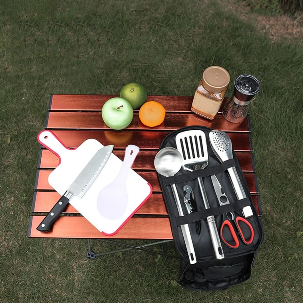 2024 Picnic Utensil Set Storag - Camping Cooking Rack ulasan dan harga