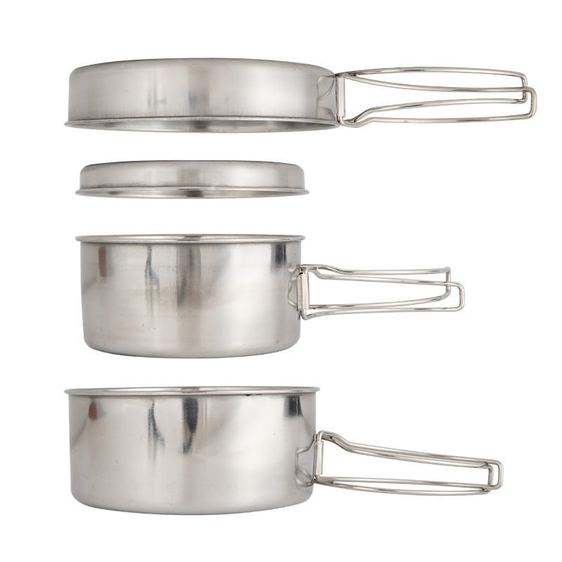 CLS 4-Piece Stainless Steel Ca - Camping Cooking Set For 4 ulasan dan harga
