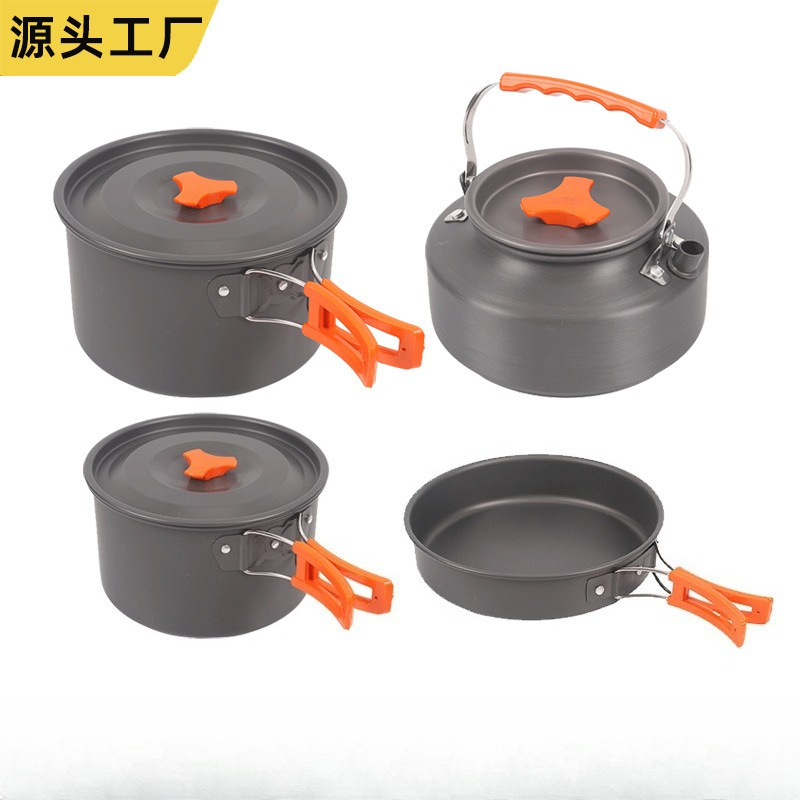 Portable Outdoor Cookware Set  - Camping Cooking Set For 4 ulasan dan harga