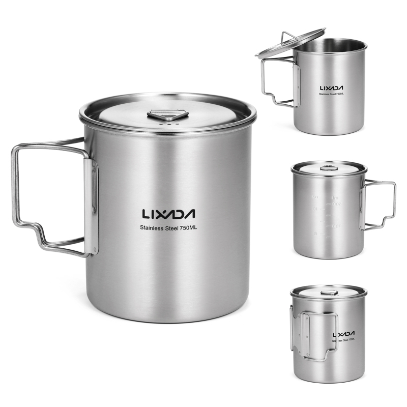 Lixada 750ml Cup Outdoor Stain - Camping Cooking Cup ulasan dan harga