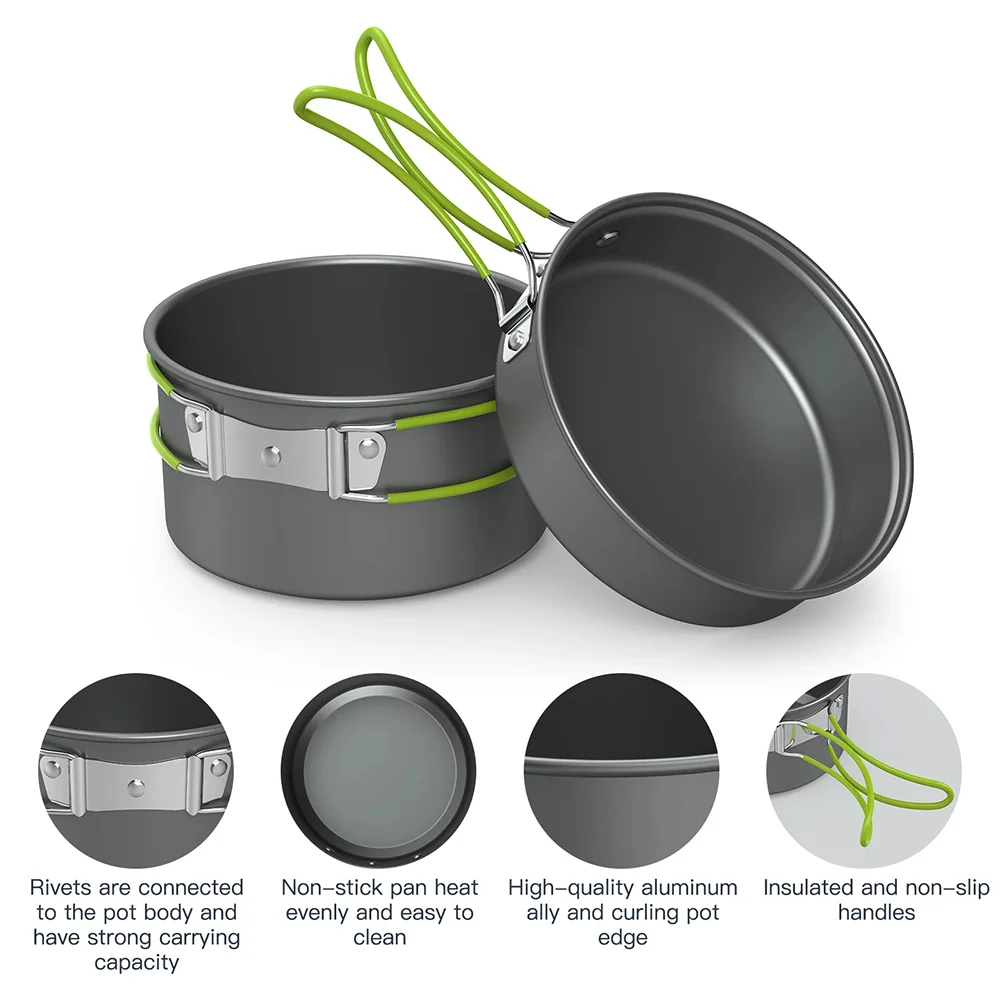 Outdoor Cooking Camping Utensi - Camping Cooking Set For 4 ulasan dan harga