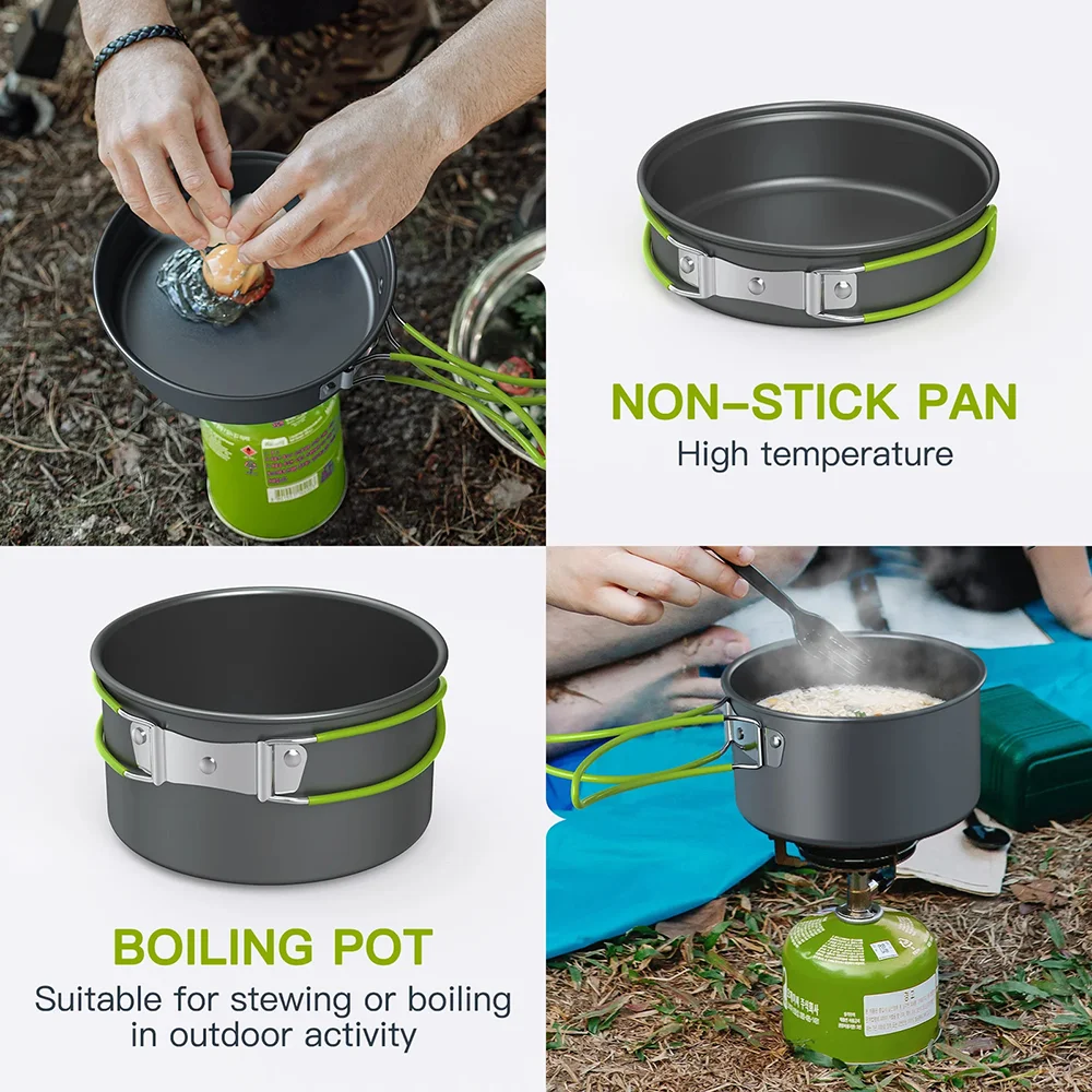 Outdoor Cooking Camping Utensi - Camping Cooking Set For 4 ulasan dan harga