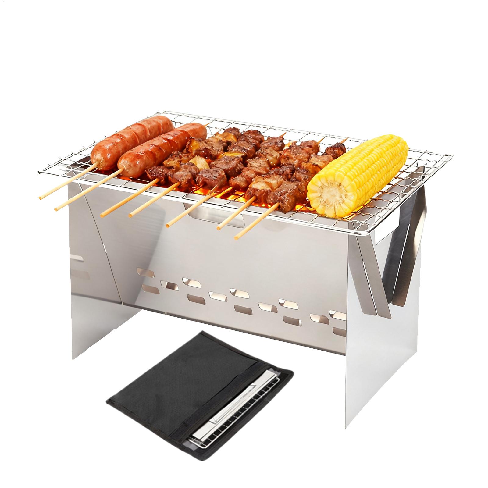 Stainless steel Charcoal Grill - Camping Cooking Fire Stove ulasan dan harga