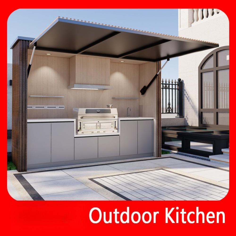 #Mobile Outdoor Kitchen Island - Camping Cooking Dining Set ulasan dan harga