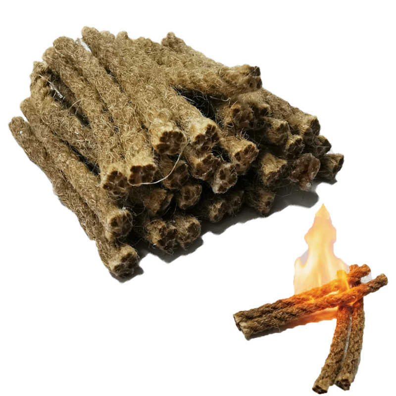 Outdoor Mini Wax Hemp Rope Por - Camping Cooking Fire Stove ulasan dan harga