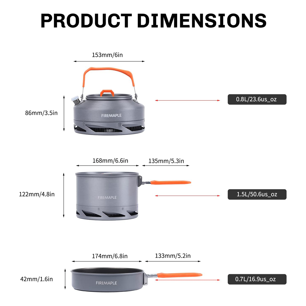 Fire Maple Camping Cookware Ut - Camping Cooking Cylinder ulasan dan harga