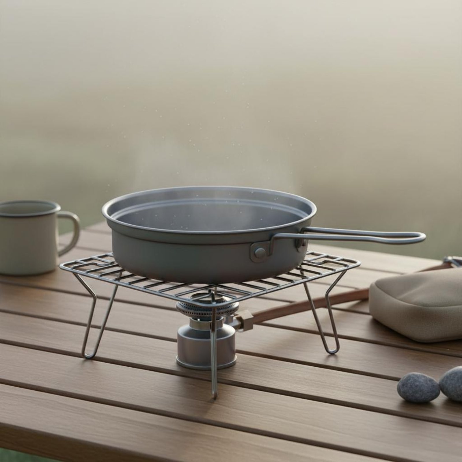 2 Pieces Metal Camping Cook Se - Camping Cooking Dining Set ulasan dan harga