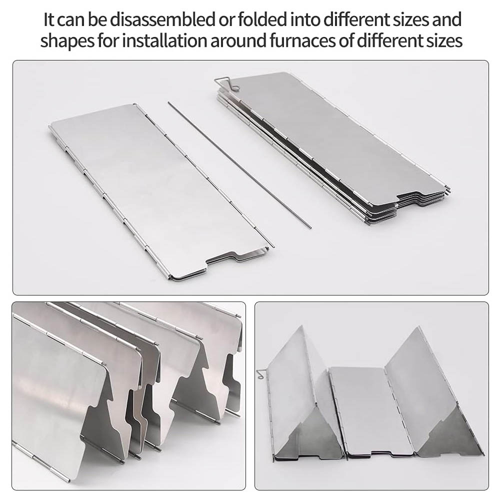 8 Plates Aluminum Windscreen S - Camping Cooking Windshield ulasan dan harga