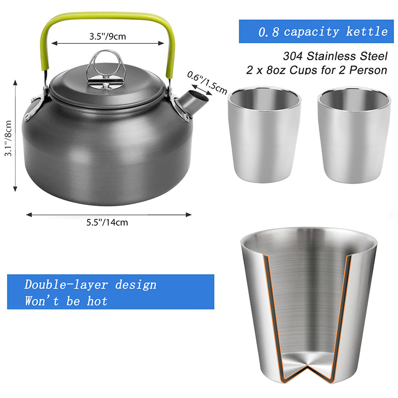 1 Set Outdoor Pot Pan Camping  - Camping Cooking Cup ulasan dan harga