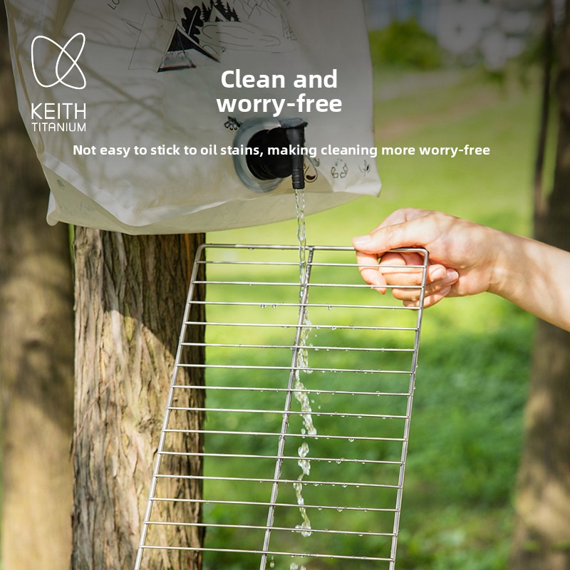 KEITH Pure Titanium Barbecue G - Camping Cooking Rack ulasan dan harga