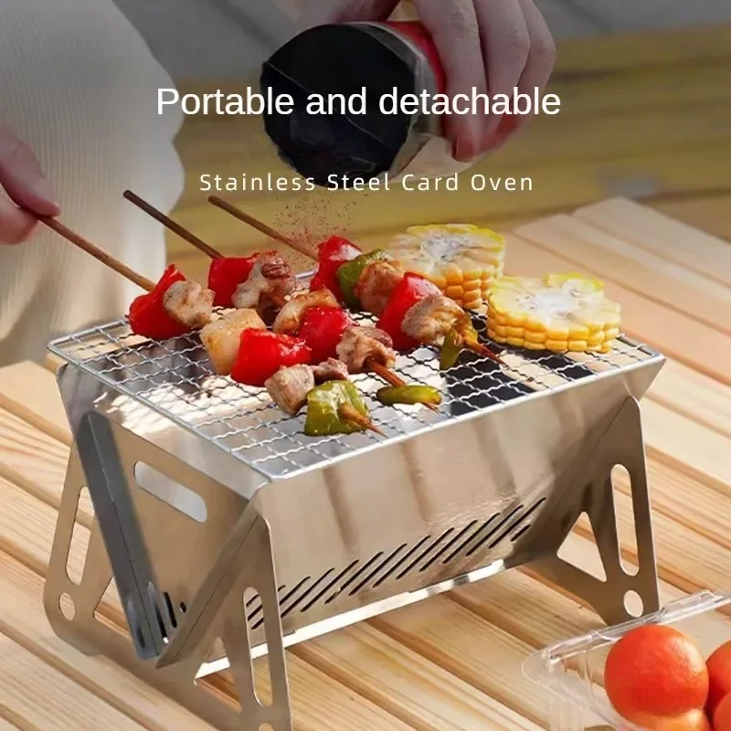 Portable Folding Barbecue Gril - Camping Cooking Windshield ulasan dan harga
