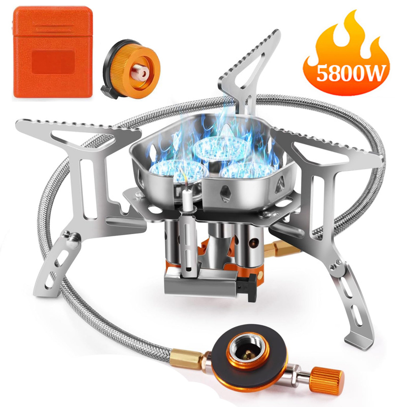 5800W High-Power Camping Gas S - Camping Cooking Windshield ulasan dan harga
