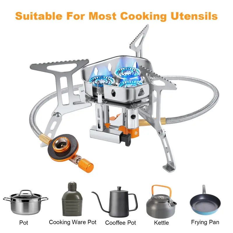5800W High-Power Camping Gas S - Camping Cooking Windshield ulasan dan harga