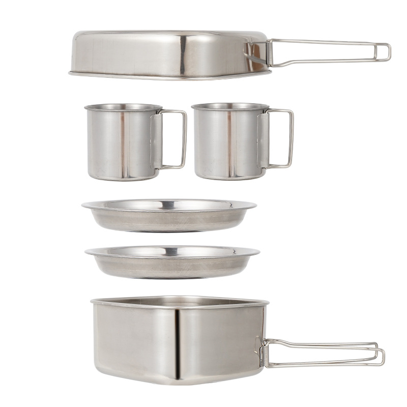 6PCS Outdoor Pot Camping Stain - Camping Cooking Cup ulasan dan harga