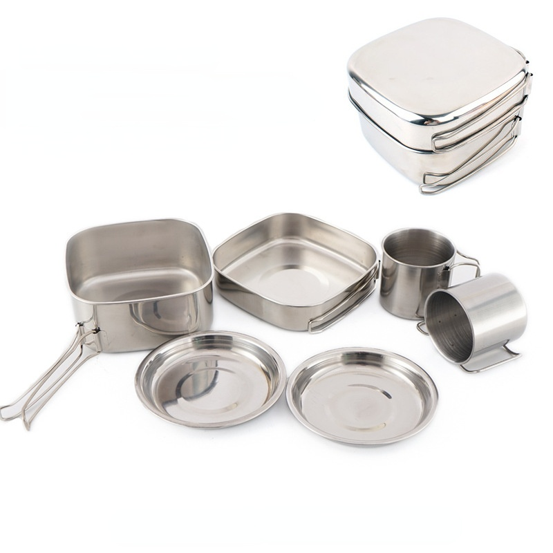 6PCS Outdoor Pot Camping Stain - Camping Cooking Cup ulasan dan harga