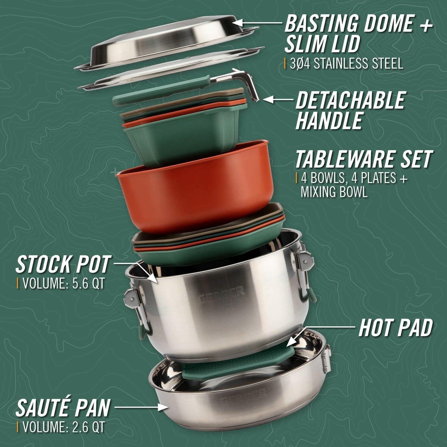 Outdoor Cooking Camping Cookwa - Camping Cooking Set For 4 ulasan dan harga
